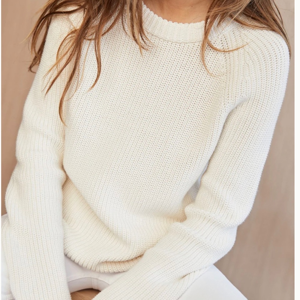 Cottons Fisherman Sweater - Ivory